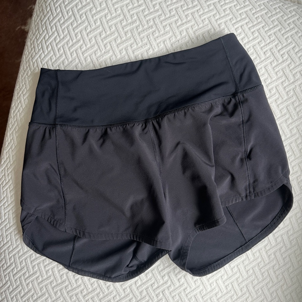 Black Lululemon running shorts